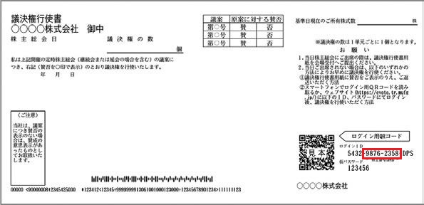議決権行使書